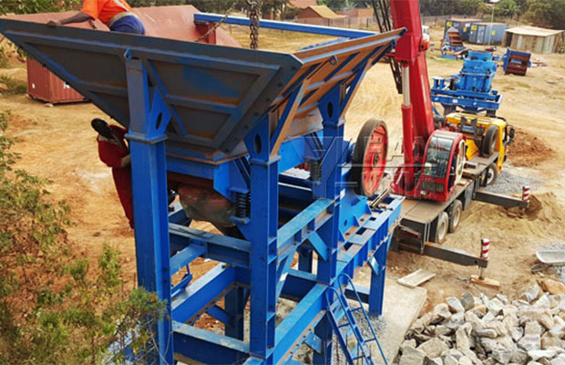 吊裝給料機及顎式破碎機 吊裝給料機及顎式破碎機